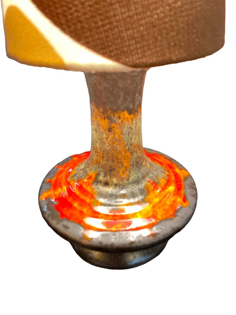 Mid Century Pair of Walter Gerhard Ceramic Table Lamps (Set of 2) - 14.25"Hx6.25"Dx6.25"W x2