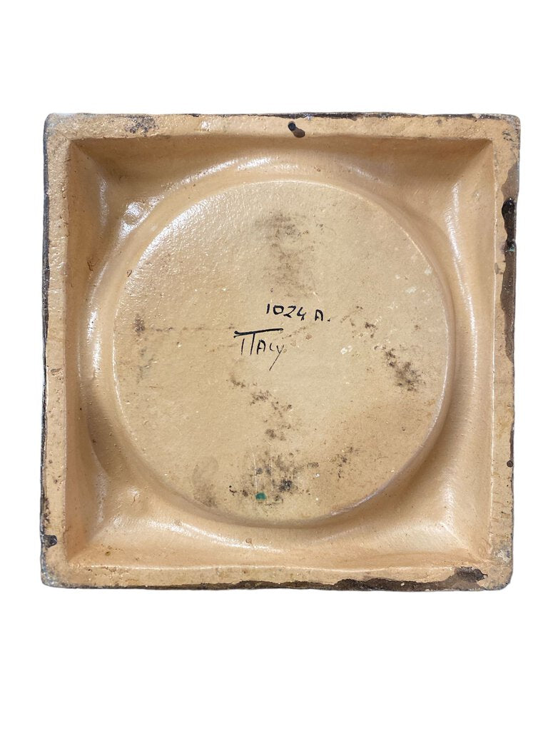 Bitossi Netter Orange Sunburst Ashtray Mid Century Italian Ceramic