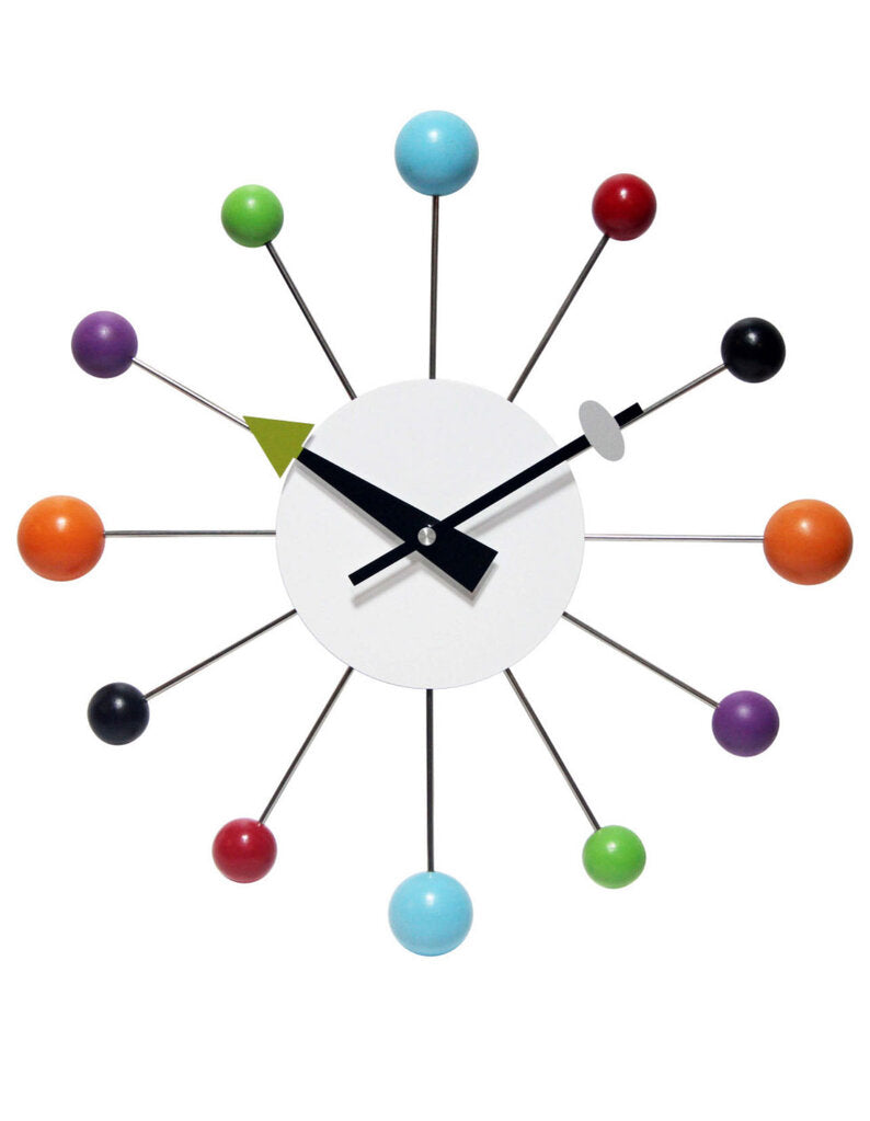 Orb Spoke Round Wall Clock Multicolored