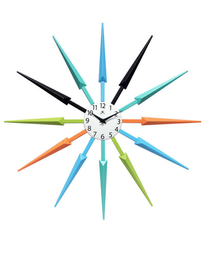 Celeste Sunburst Wall Clock Multi-color