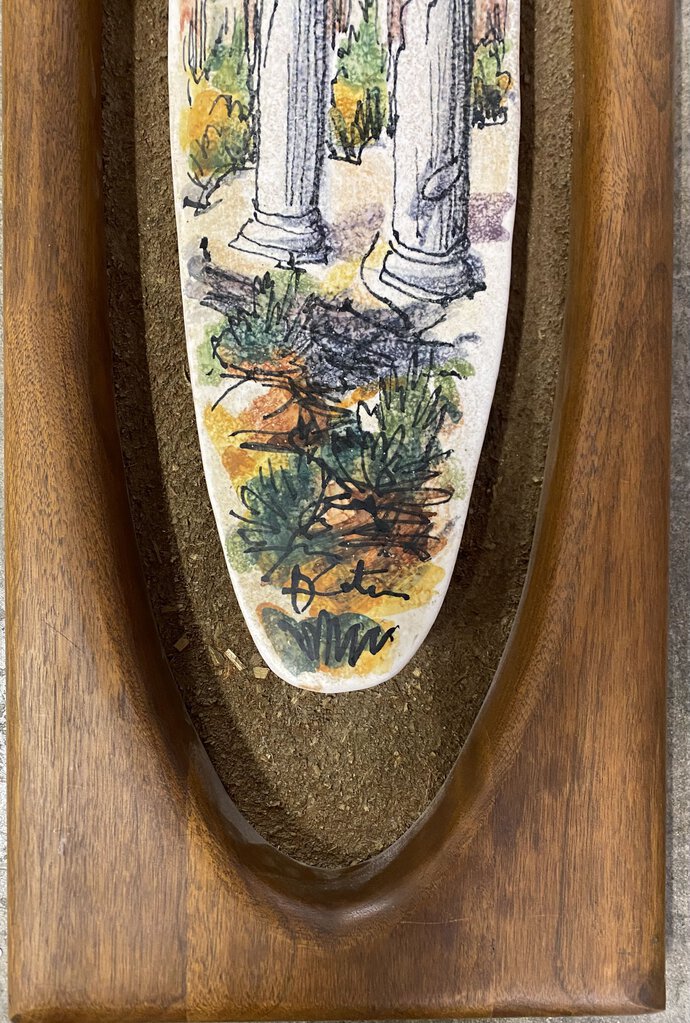 Pair of Mid Century Unique Ceramic Wall Plaques (Set of 2)