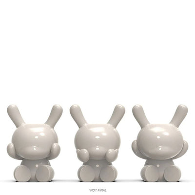 Three Wise Dunnys 5” Porcelain 3-Pack – Blue Mist Crackle Glaze Edition