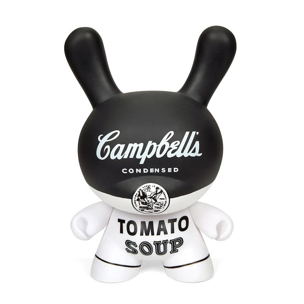 ANDY WARHOL 8" CAMPBELL'S SOUP MASTERPIECE DUNNY - BLACK AND WHITE EDITION (LIMITED EDITION OF 500)