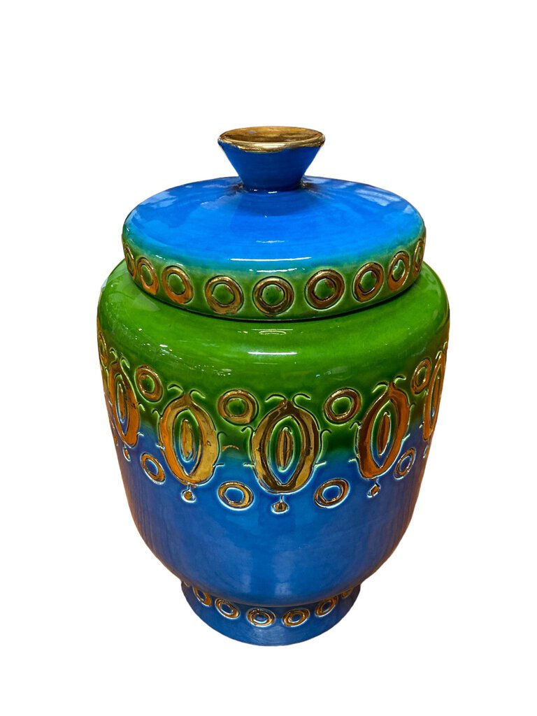 Bitossi Netter Italian Mid Century Modern Jeweled Canister