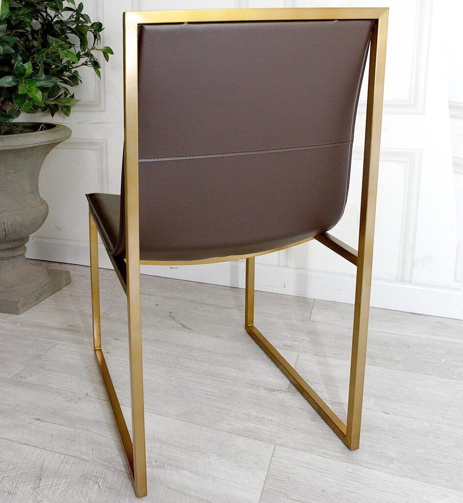 Harley Tabacco & Brass Dining Chairs