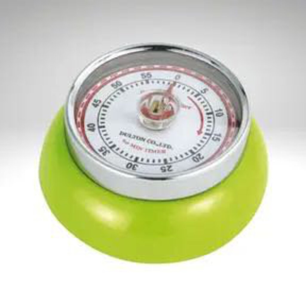 "Retro" Kitchen Timer, Kiwi, 2.75” X 1.25"