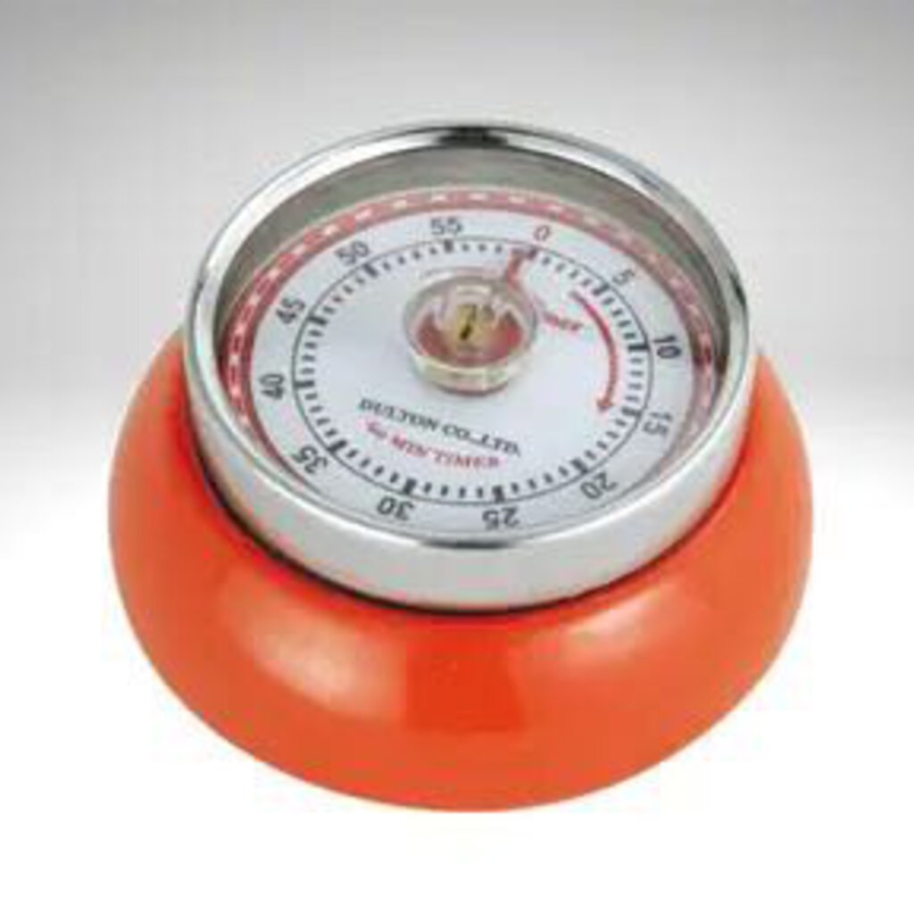 "RETRO" KITCHEN TIMER, COOL Orange, 2.75" X 1.25"