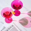 Khen Hot Pink Martini Glasses Set of 2 Crystal Glassware 8oz