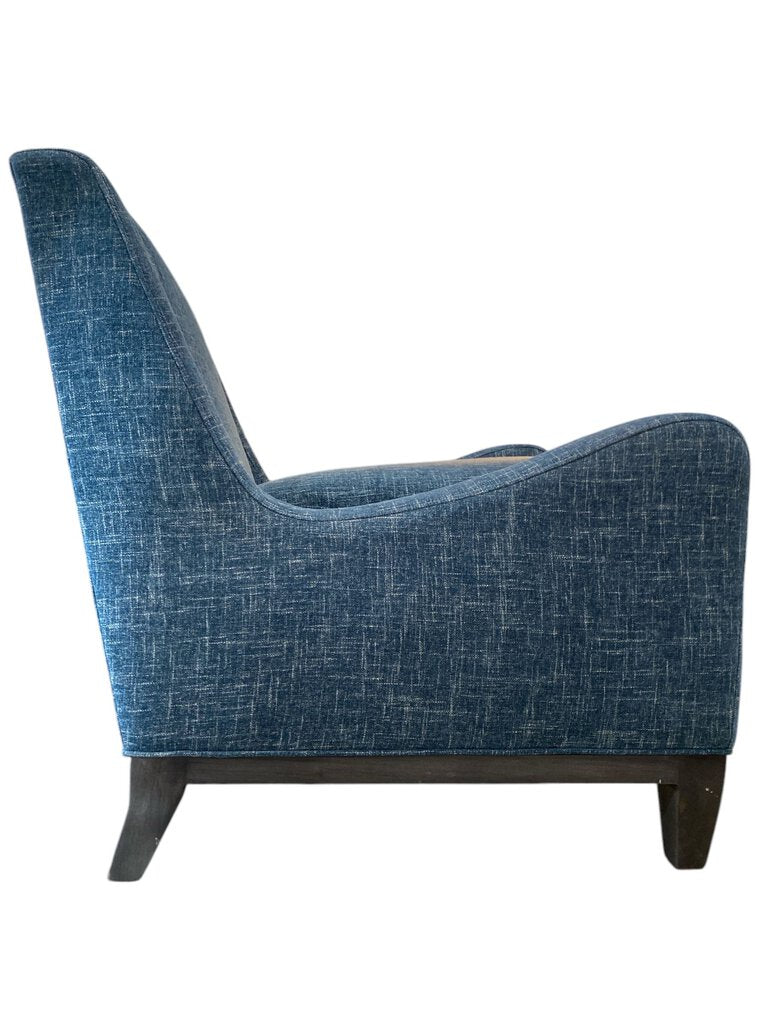Modern Blue Swoop Armchair