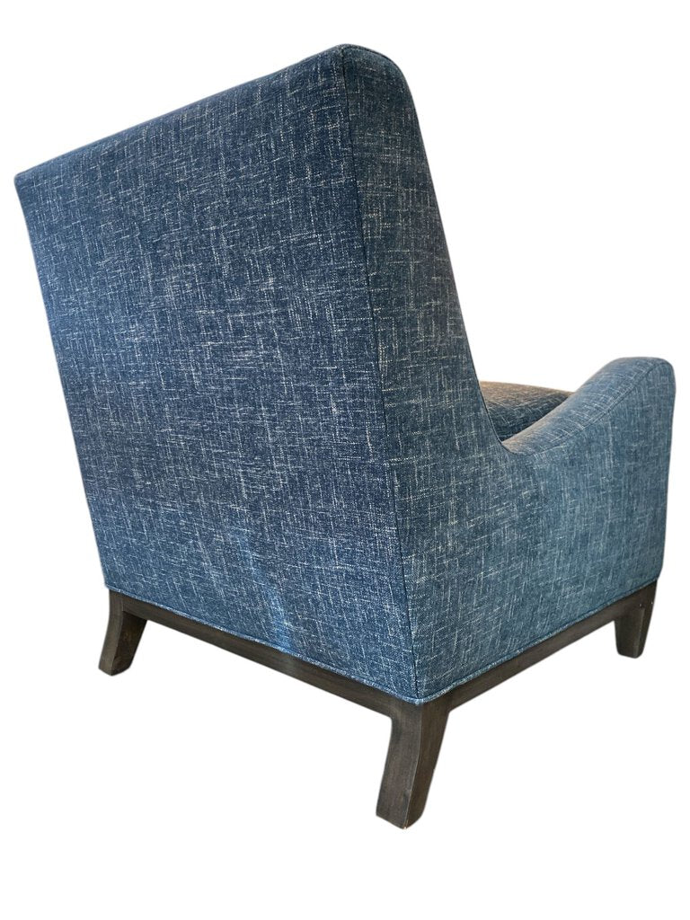 Modern Blue Swoop Armchair