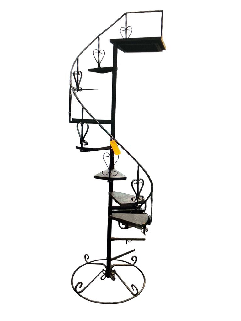 Mid Century 1960's Wrought Iron 7 Foot Tall Plant Stairway