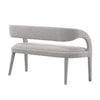 Pinnacle Boucle Fabric Accent Bench in Ivory