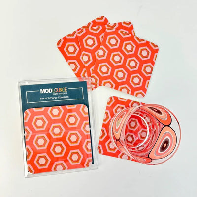 Pink Hexagon Coasters