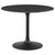TULIP DINING TABLE 40" ROUND - Faux Marble in Black with Black Base