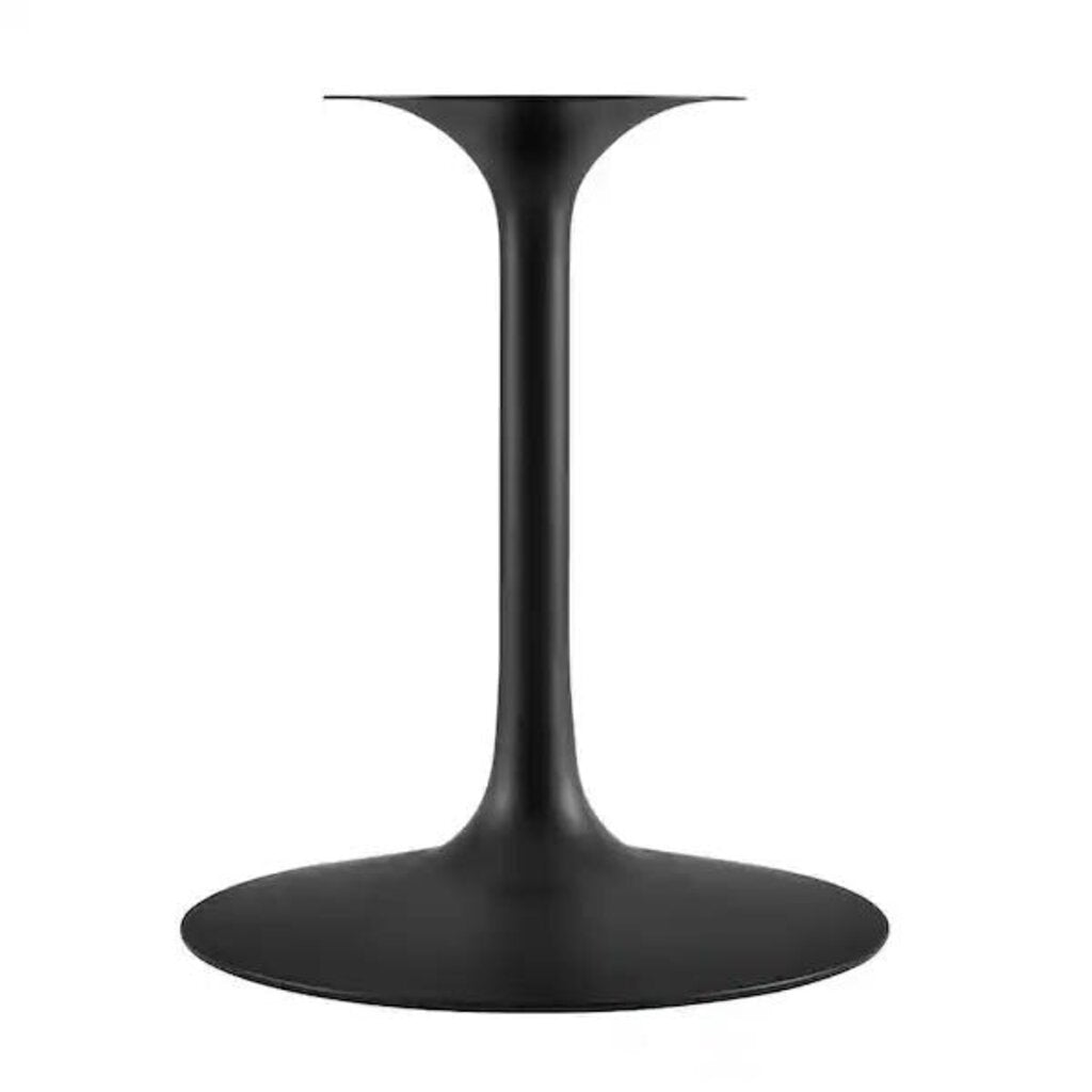 TULIP DINING TABLE 40" ROUND - Faux Marble in Black with Black Base