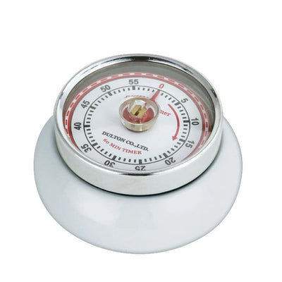 "Retro" Kitchen Timer, White, 2.75" X 1.25"