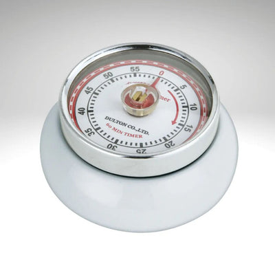 "Retro" Kitchen Timer, White, 2.75" X 1.25"