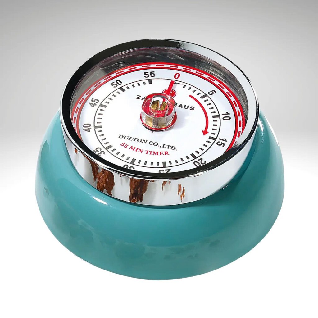 "Retro" Kitchen Timer, Teal , 2.75" X 1.25"