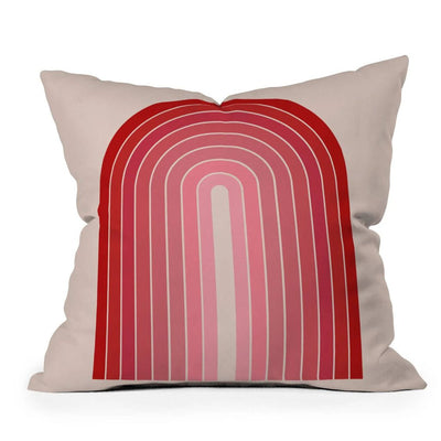 Colour Poems Gradient Arch Hot Pink Throw Pillow