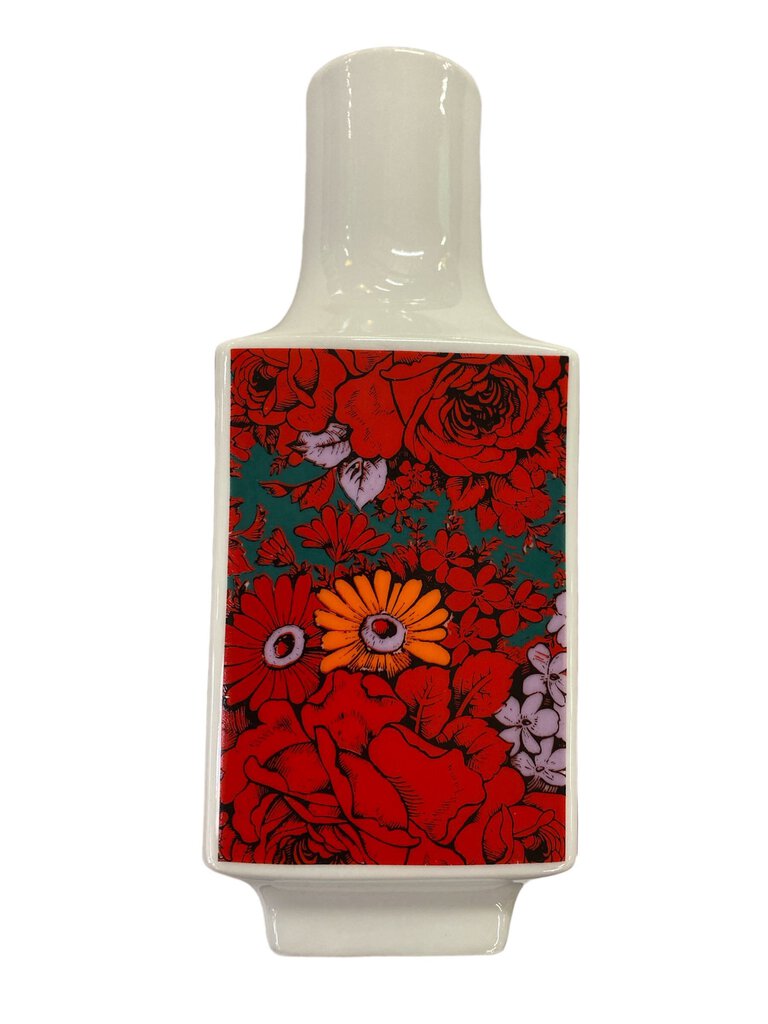 8.25" Tall Bavarian Wunsiedel Deco Vase with Floral Pattern