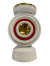 Vintage Plankenhammer Bavarian Gold and Red Geometric Design Vase or Candle Holder