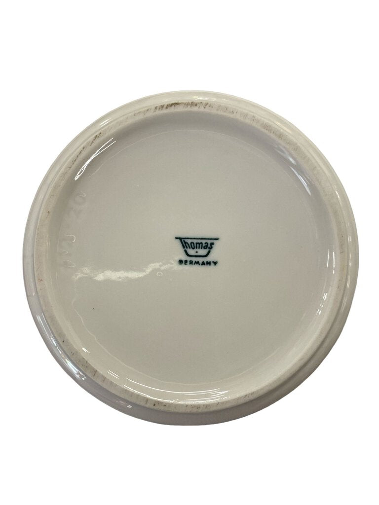 7.75" Tall Vintage German Brown and Yellow Striped Vase by Thomas