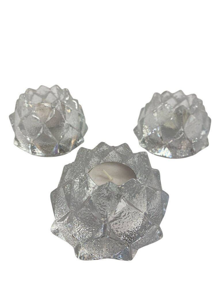 Orrefors Trio of Candlesticks (Set of 3)