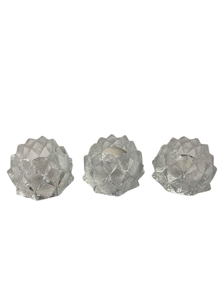 Orrefors Trio of Candlesticks (Set of 3)