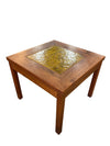 Mid Century Modern Walnut and Enamel Brown Saltman Side Table