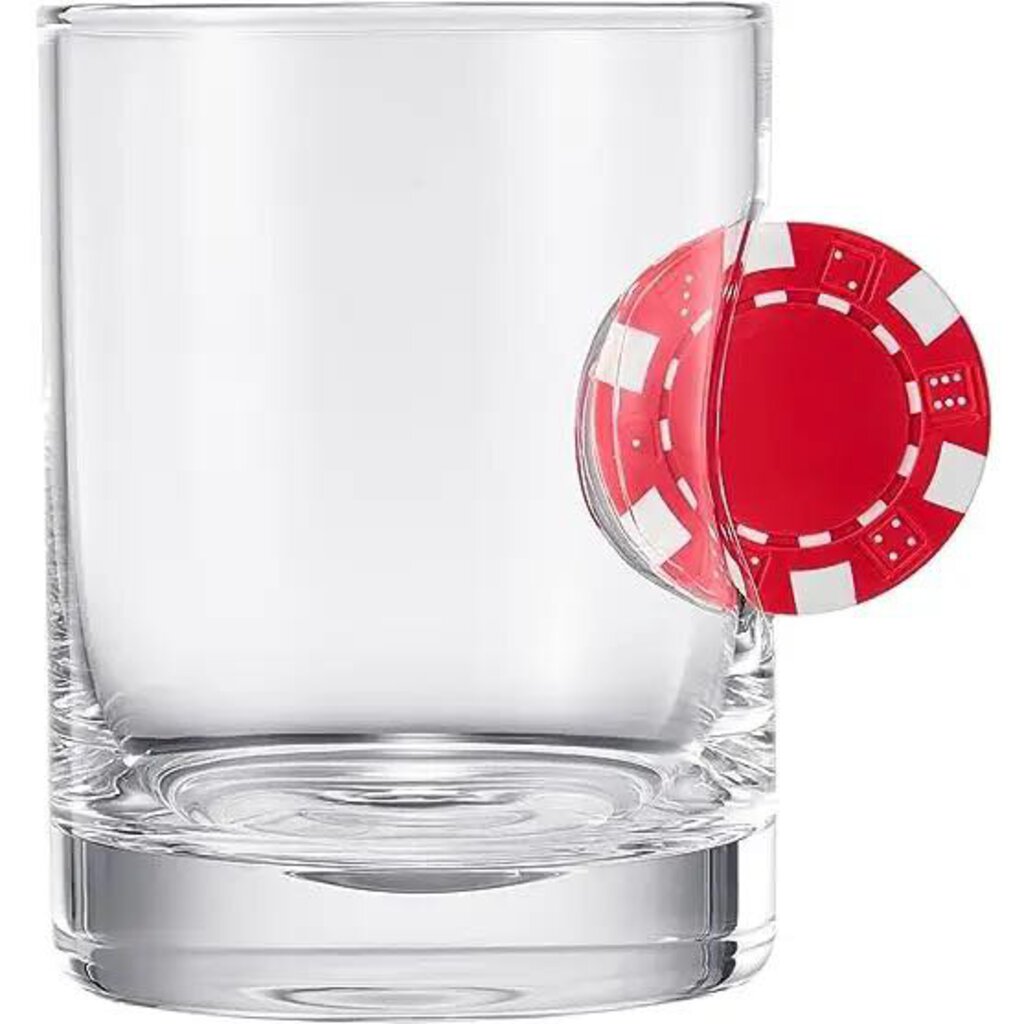 Poker Chip Whiskey & Wine Glasses | Single (20oz)