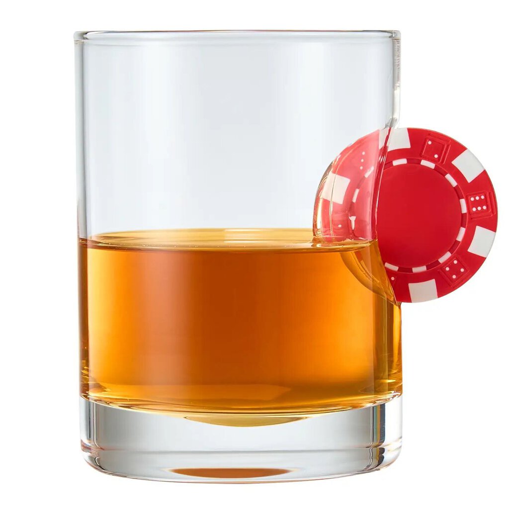 Poker Chip Whiskey & Wine Glasses | Single (20oz)