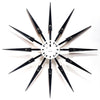 Midcentury/Modern Starburst Dark Brown Wall Clock 24.5 Inch