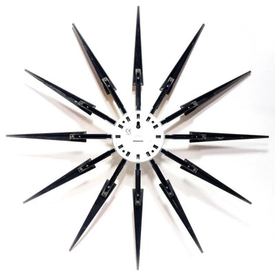 Midcentury/Modern Starburst Dark Brown Wall Clock 24.5 Inch