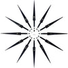 Midcentury/Modern Starburst Tan Wall Clock 24.5 Inch