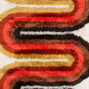 Novogratz Retro Red Retro Wave Area Rug