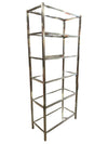 Room & Board Brixton Style Chrome & Glass Etagere Bookshelf