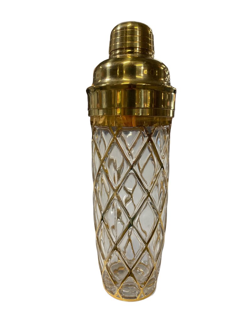 Gold Lattice Regency Cocktail Shaker