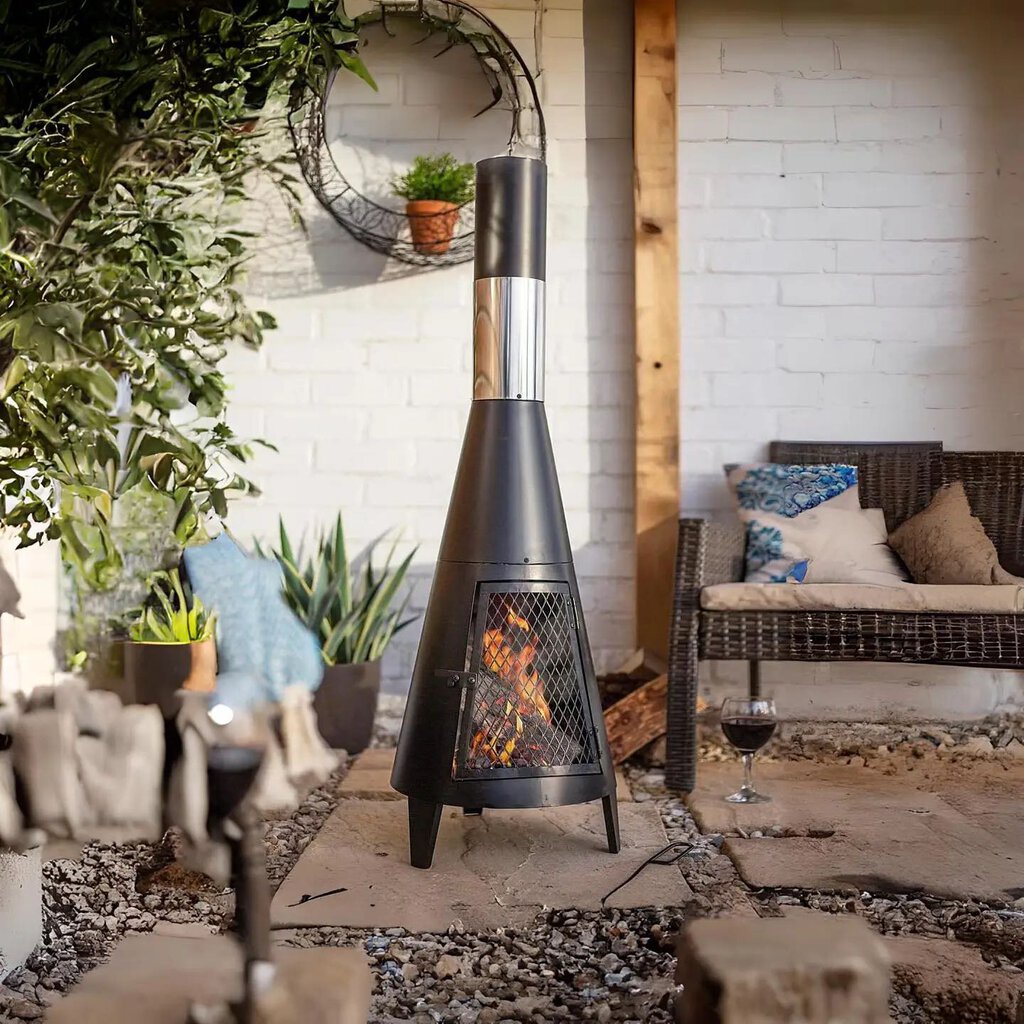 Modern Mesh Chiminea Fireplace