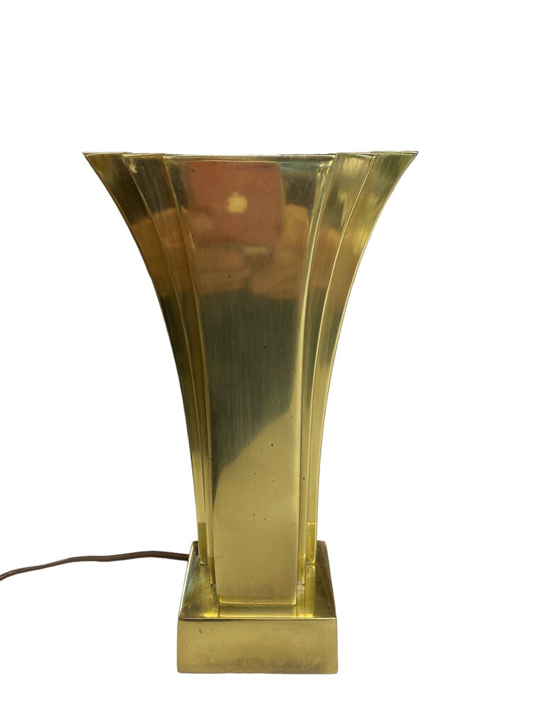 Vintage Art Deco Revival Brass Table Lamp by Stiffel - 11"Hx2.75"Dx6.25"W