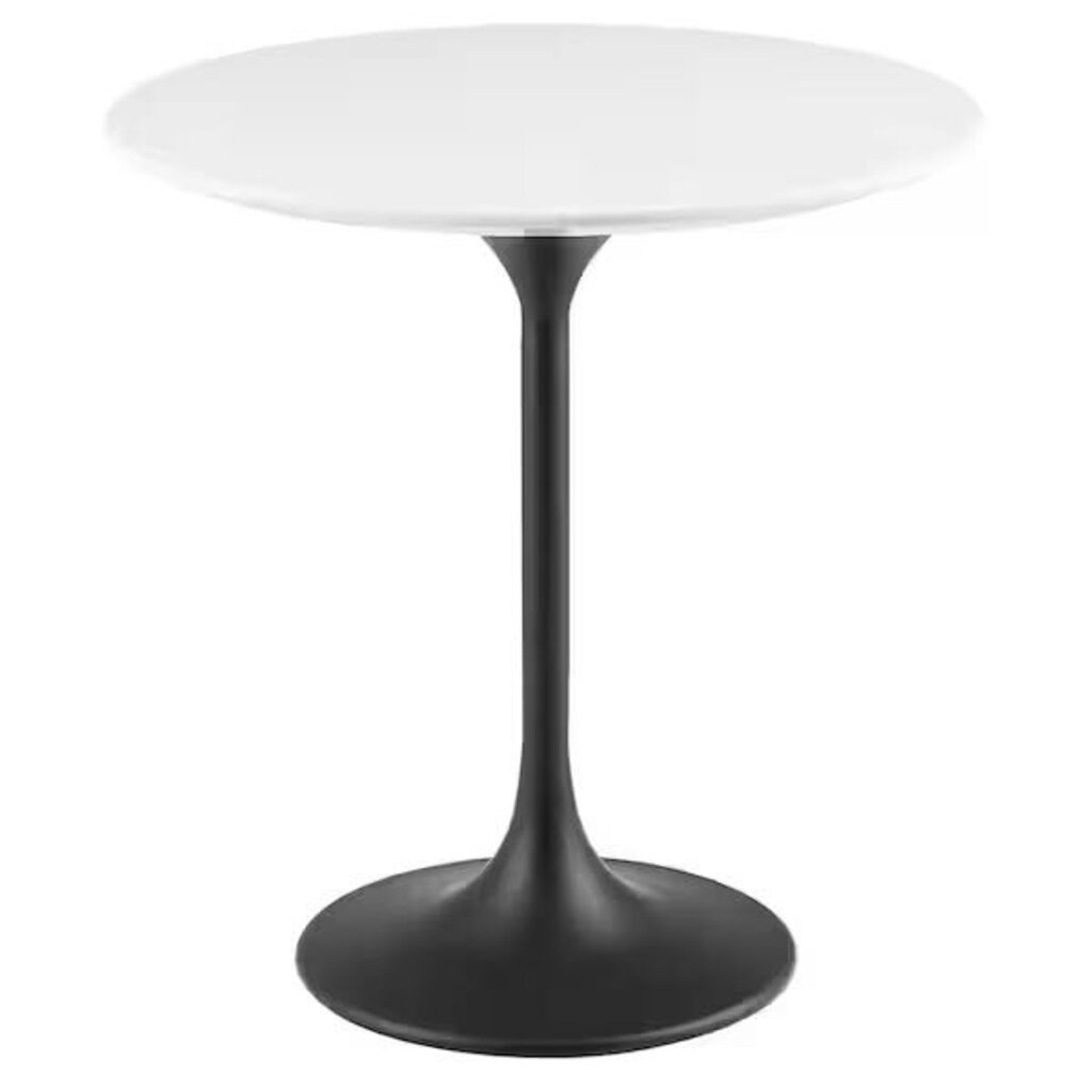 TULIP 20" SIDE TABLE black base/white top