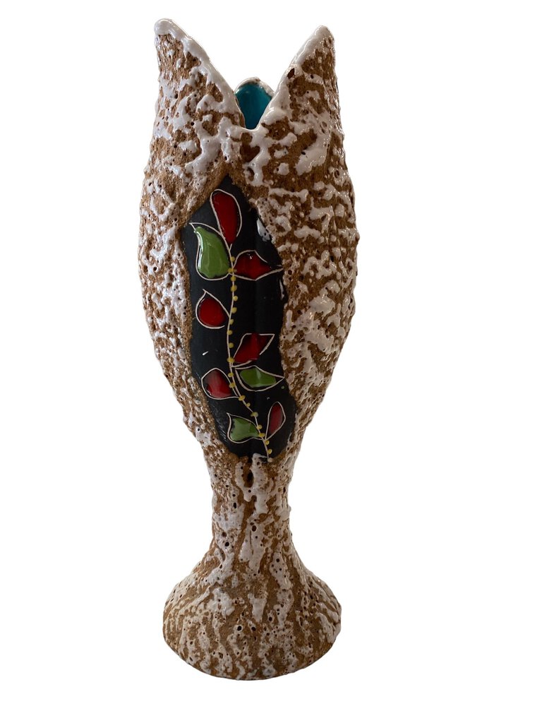 Vintage 1960's Italian San Marino Ceramic Vase Lava glaze by Titano