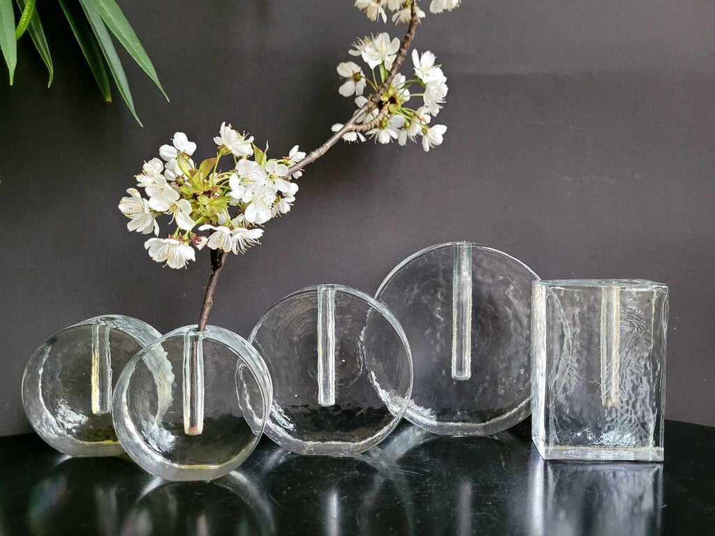 Mid-Century German Glass Wiesenthal Hutte Solifleur Bud Vase by Klaus Breit