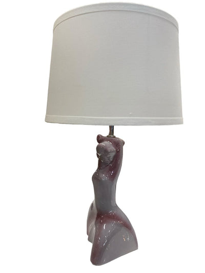 Monumental Pair of Yasha Heifetz Mid Century Sculptural Ceramic Lamps