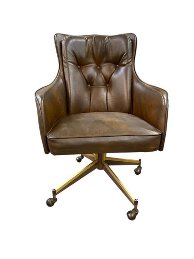 Acme Satin Brass Modern Dinette Gaming Table with 4 Chairs (Set of 5)