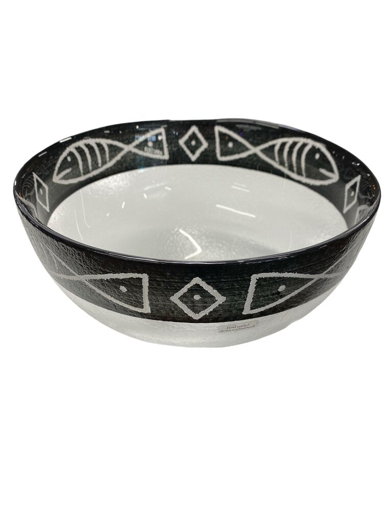 Kosta Boda Uhvira Hand Painted Showplate and Bowl (Set of 2)