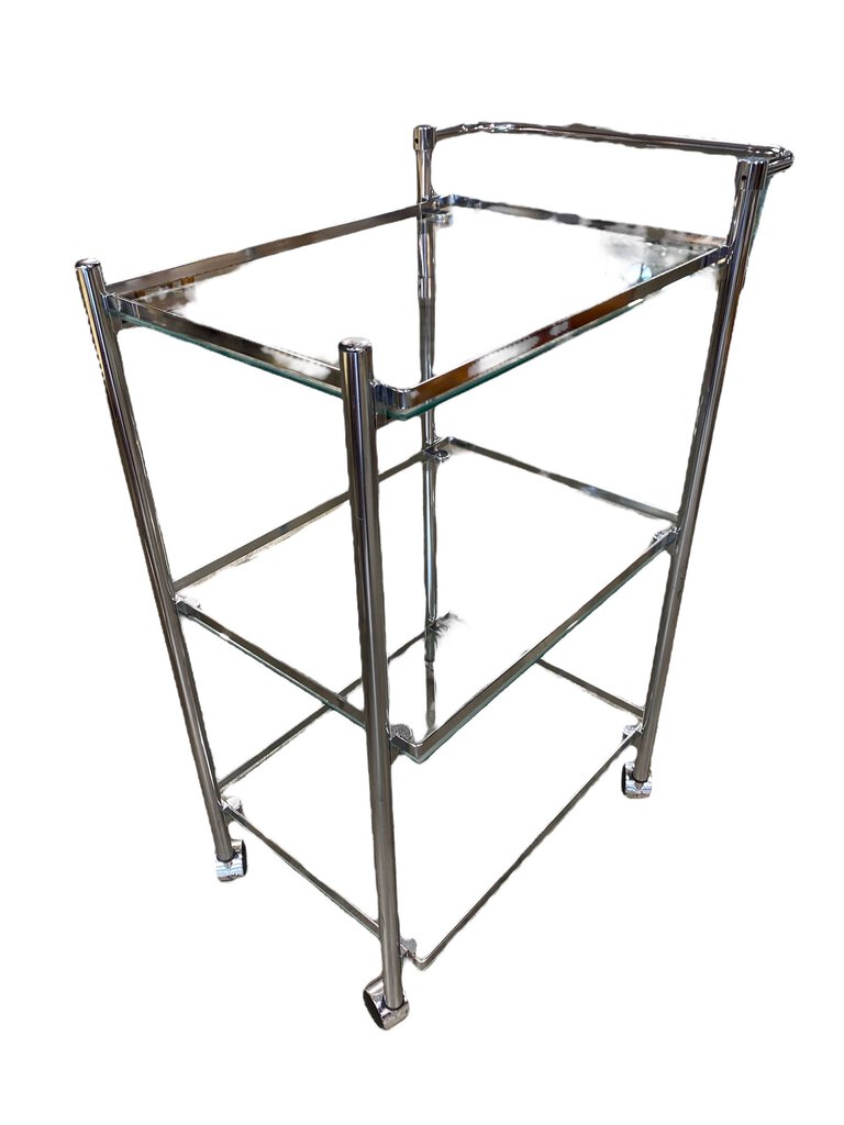 Chrome Mid Century Bar Cart - great apartment or condo size