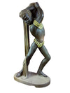 Vintage 50s Reglor Blackamoor Sculptural Lamp Base - 22.5"Hx6.75"Dx12"W