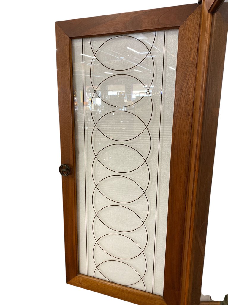 Mid Century Brown Saltman China Cabinet
