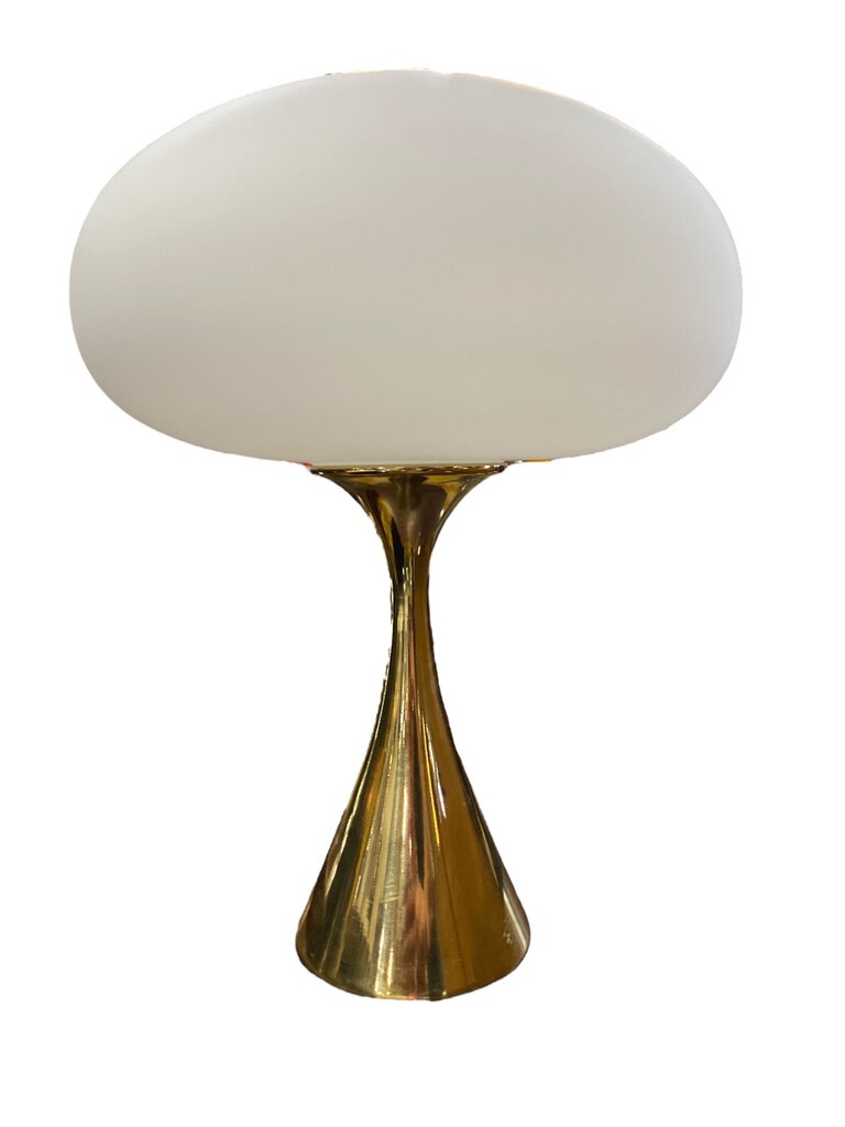 Laurel Mid Century Modern Pair of Brass Mushroom Lamps (Set of 2)