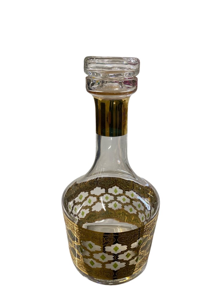 Culver Mid Century Decanter and 6 Wine Glasses